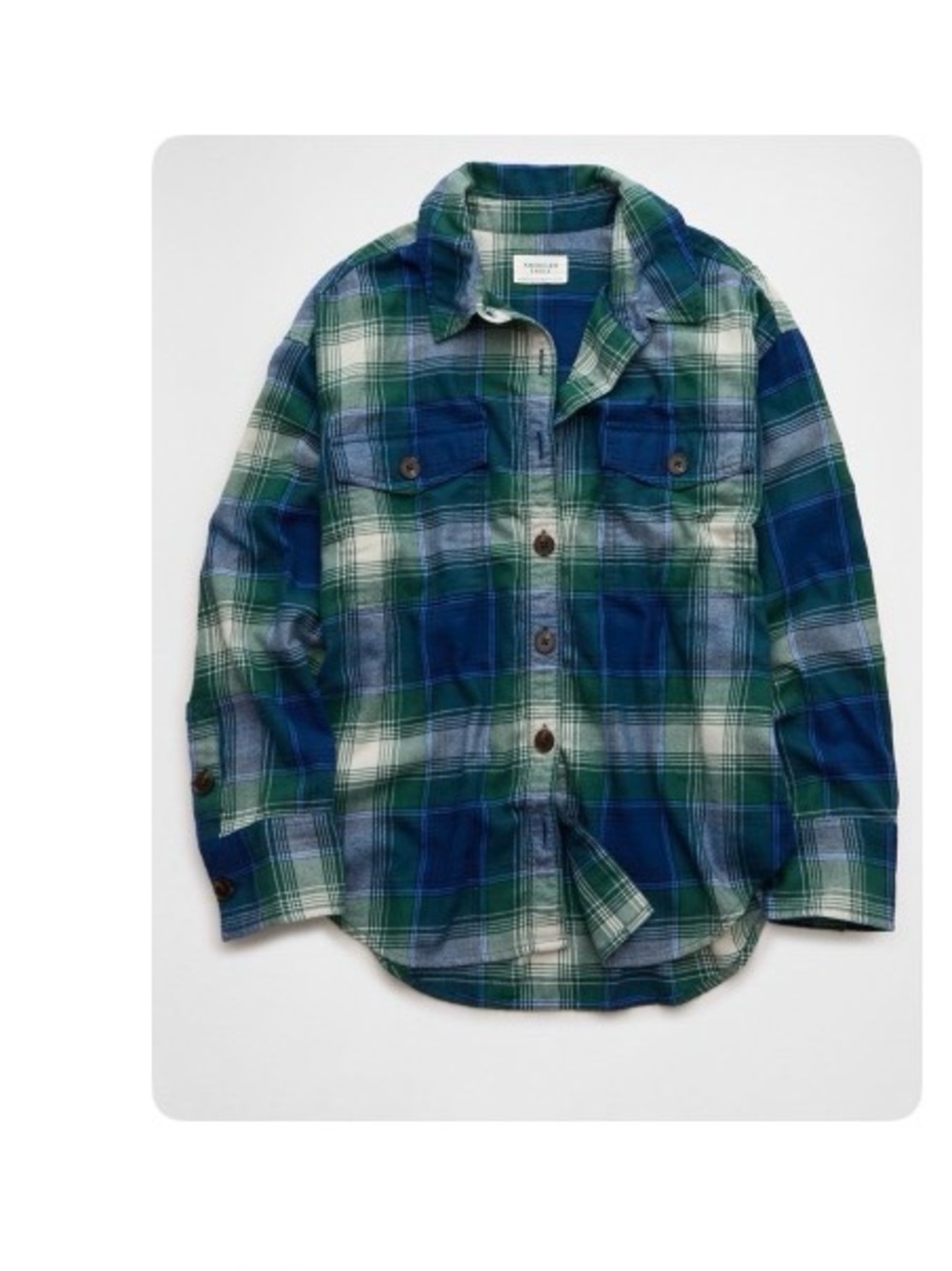 Worn once!!! American Eagle Plaid Button Down